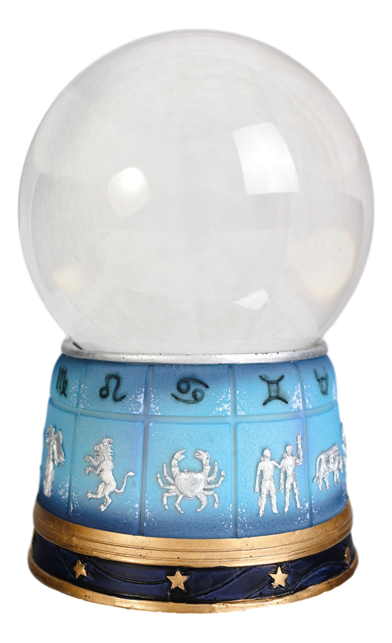 Greek Astrology 12 Horoscope Zodiac Signs Dome Base And Glass Sphere Gazing Ball