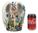 Ebros Sanctuary Sheila Wolk Angel Statue 8.5"Tall Angelic Beauty In Wildlife Nature Figurine