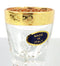 Ebros Gift 10K Gold Plated French Amour Heart Pattern 1.5oz Shot Glass Set of 6 Heavy Base High Clarity Glass