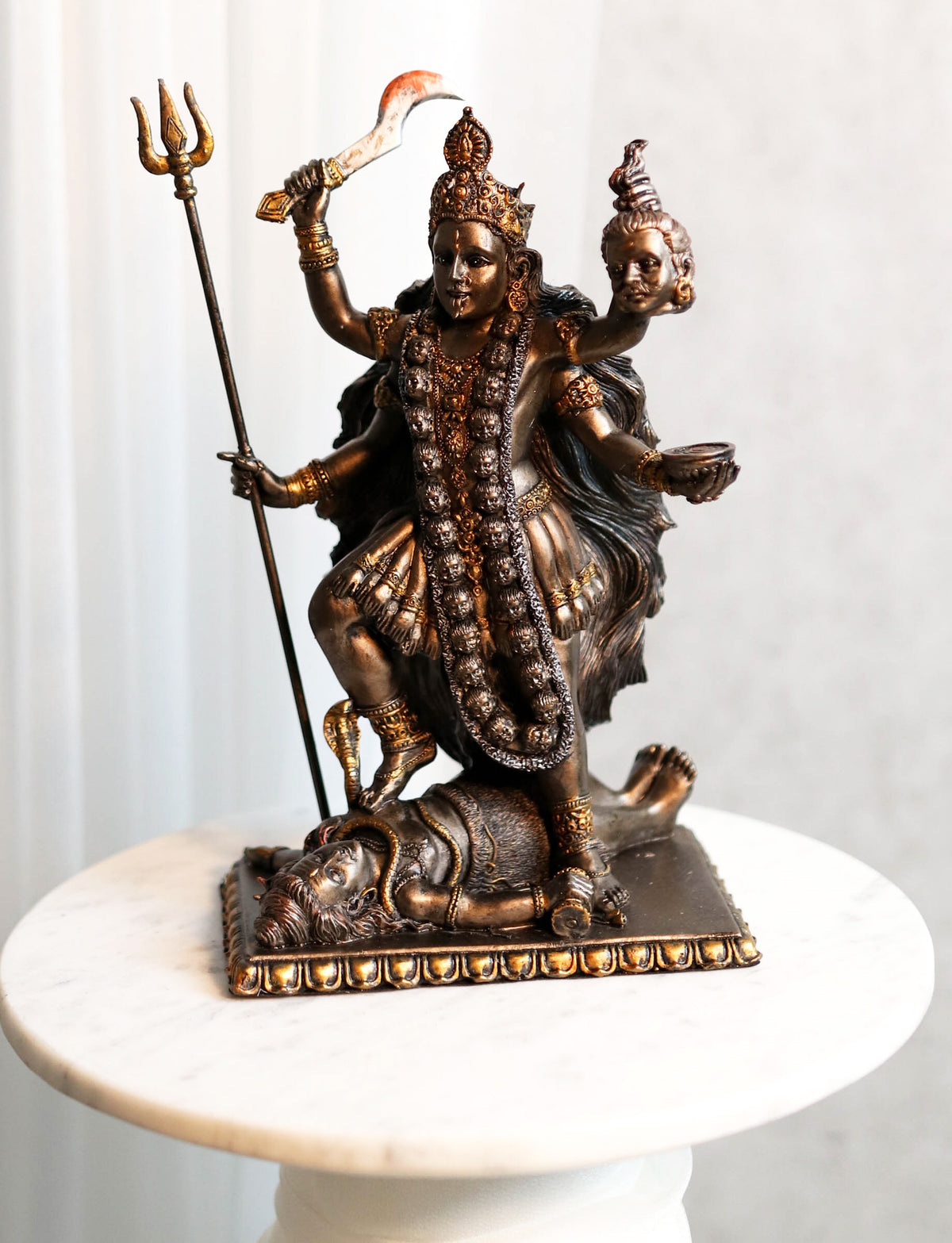 Hindu Goddess Of Time And Death Kali Bhavatārini Figurine Eastern Enlightenment - Ebros Gift