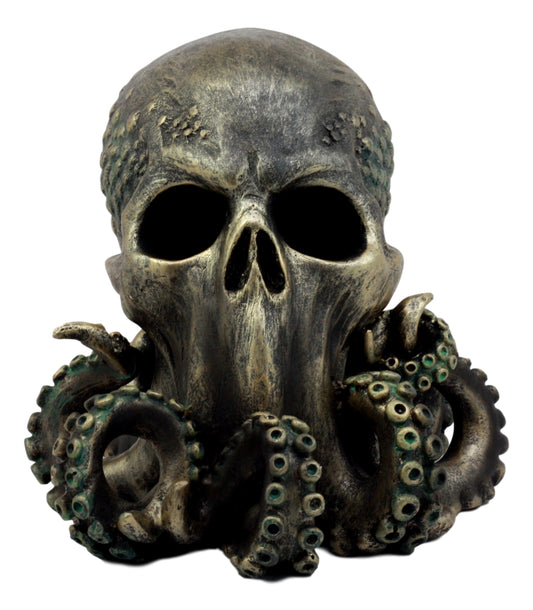 Ebros Ocean Monster Terror Kraken Cthulhu Skull Figurine 6"H Mythical Sea Relic Giant Octopus Skull Statue - Ebros Gift