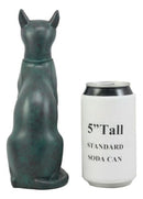 Ebros Ancient Egyptian Sitting Cat Bastet Statue in Aged Bronze Patina Resin Finish 8.5" Tall