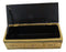 Ancient Egyptian Classical Black And Gold Ornate Hieroglyphic Hinged Long Box