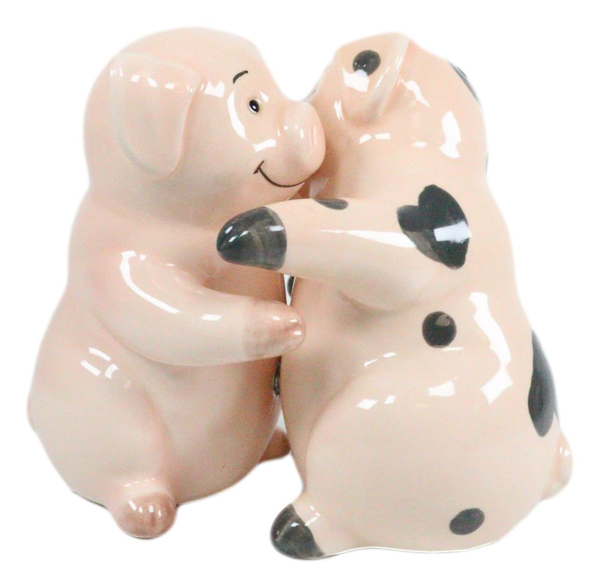 Ebros Ceramic Farm Love Babe Porky Pigs Couple Dancing Salt And Pepper Shakers Set