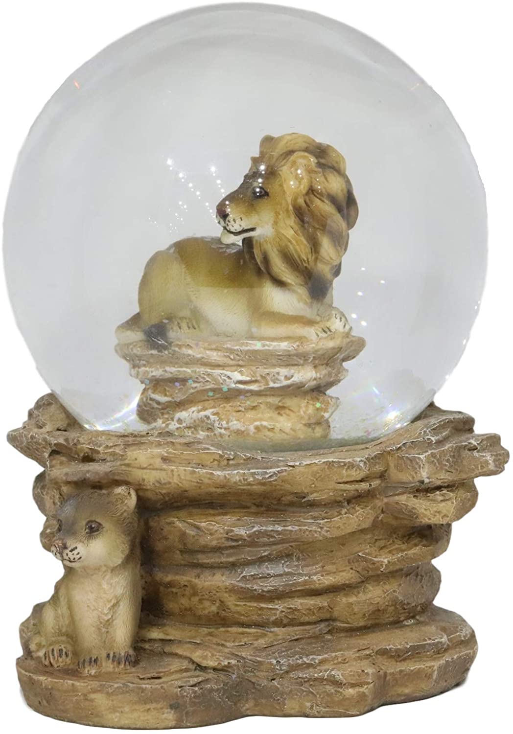 Wildlife Animal Lion King of Jungle Water Globe Collectible Water Ball Decor