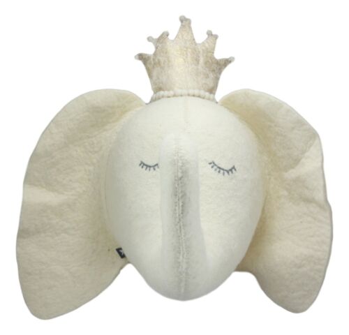 Fiona Walker England Handmade Organic Elephant Princess Wall Decor Large 15"W - Ebros Gift