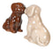 Labrador Puppies Magnetic Salt and Pepper Shakers Set, Blond Chocolate