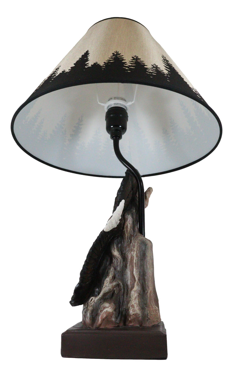 Wings Of Glory Soaring Bald Eagle Table Lamp 20" Tall Patriotic Lighting Accent