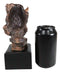 Black African Rhinoceros Bust Statue 7.5"H Rhino Monolith Bronze Electroplated