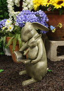 Ebros Large 13"Tall Aluminum Whimsical Story Time Mother Rabbit Reading Book To Her Kit Garden Statue Animal Fairy Tale Nursery Rhymes Rustic Cottage Outdoors Lawn Pool Patio Home Decorative Figurine