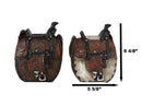 Set Of 2 Rustic Western Cowboy Horse Saddle Money Coin Savings Piggy Banks