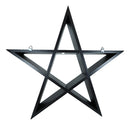 Light Duty Black Sacred Pentagram Star Wicca Wall Floating MDF Wood Shelf Decor