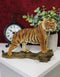 Sultan Orange Bengal Tiger On Rock Statue 7.25"Long Giant Cat Wild Animal Decor