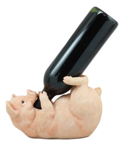 Babe Farm Pink Pig Wine Holder Decor Statue Whimsical Practical Pig Wine Caddy