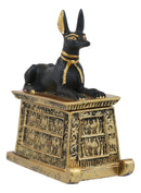 Ebros Egyptian God Hieroglyphic Anubis Dog Egyptian Miniature Cartouche Box