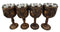 Ebros Odin Valkyrie Loki Battle Longship 7oz Resin Wine Goblet Chalice Set of 4