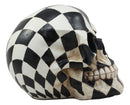 Day Of The Dead Harlequin Black And White Checkered Skull Statue Sugar Skull Art