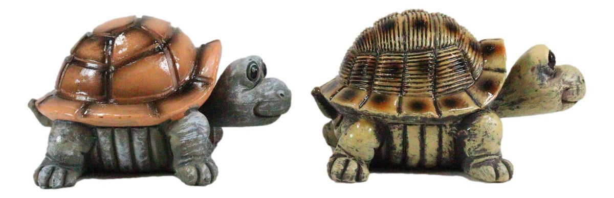 Ebros Nautical Colorful Shell Sea Turtles Tortoises Bobblehead Figurines Set - Ebros Gift