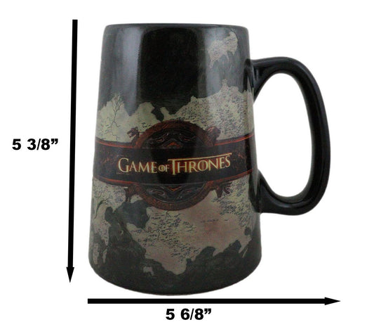 Ebros HBO Series Game Of Thrones Map Of Westeros And Essos Ceramic Mug 5.5"Tall - Ebros Gift