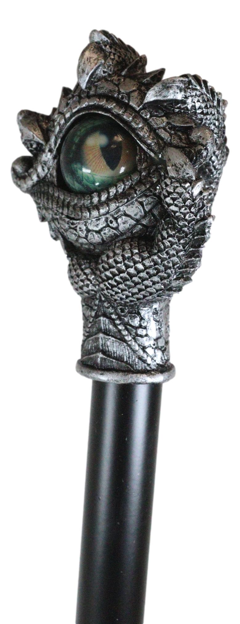 Fantasy Ocular Evil Eye Of Sauron And Dragon Claws Swagger Cane Cosplay Stick