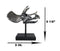 Jurassic '3 Horns' Triceratops Dinosaur Fossil Skeleton Statue With Stand 9"L