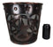 Rustic Western Lone Stars With Braided Metal Rope Trim Wire Waste Basket Bin