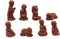 Ebros Mini Hotei Jizo Buddha Monks in Multiple Poses Miniature Figurine Set of 8