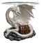 Pendragon Ryu Ice Frost Dragon Guarding Treasure Coffee Side Table With Glass