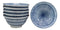 Made In Japan Seamless Stripes Soup Rice Pasta Salad Cereal Bowls 6"D 16oz Set 6