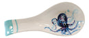 Nautical Blue And White Sea Octopus Ceramic Kitchen Utensil Holder Spoon Rest