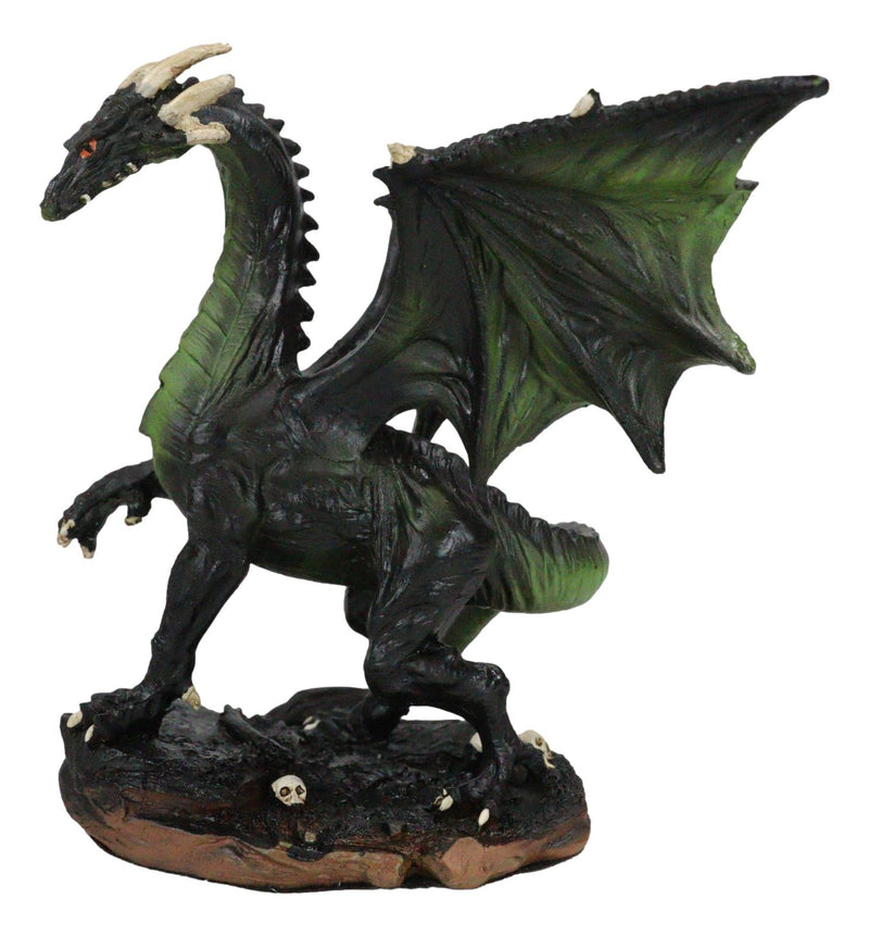 Fantasy Green Chested Celestial Midnight Dragon Black Ghost Small Figurine
