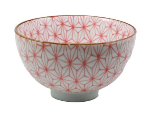 Ebros Gift Japanese Colorful Matrix Polygon Bowls Food Safe 4.5" Diameter Japanese Decorative Bowl Set of 4 Ceramic
