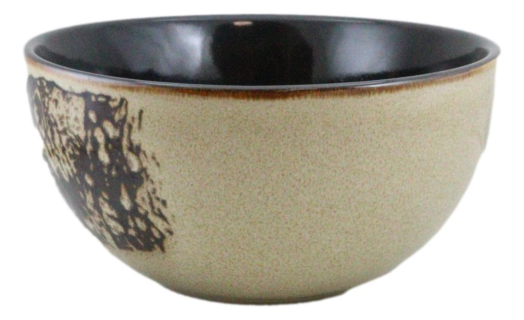 Pack Of 2 Rustic Western Forest Gray Wolf Ceramic Pasta Salad Soup Bowls 21Oz