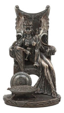 Celtic Goddess Of Fertility Maeve Seated On Throne Statue 11"H Medb Maev Decor