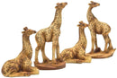 Ebros Set of 4 Miniature 4 Poses Safari Giraffe Figurines 3.5" Height Home Decor