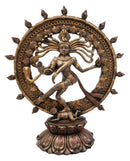 Ebros Hindu Shiva Nataraja Figurine Lord Of The Dance Cosmic Dancer God Statuette 9"H