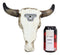 Western Aged White Steer Bison Buffalo Bull Cow Horned Skull Head Wall Decor - Ebros Gift