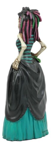Day of The Dead Gothic Skeleton Bride In Evening Gown Statue Love Never Dies