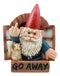 Ebros "Go Away" Gnome & Squirrel At Window Flipping Off Guests Wall Decor 9"H