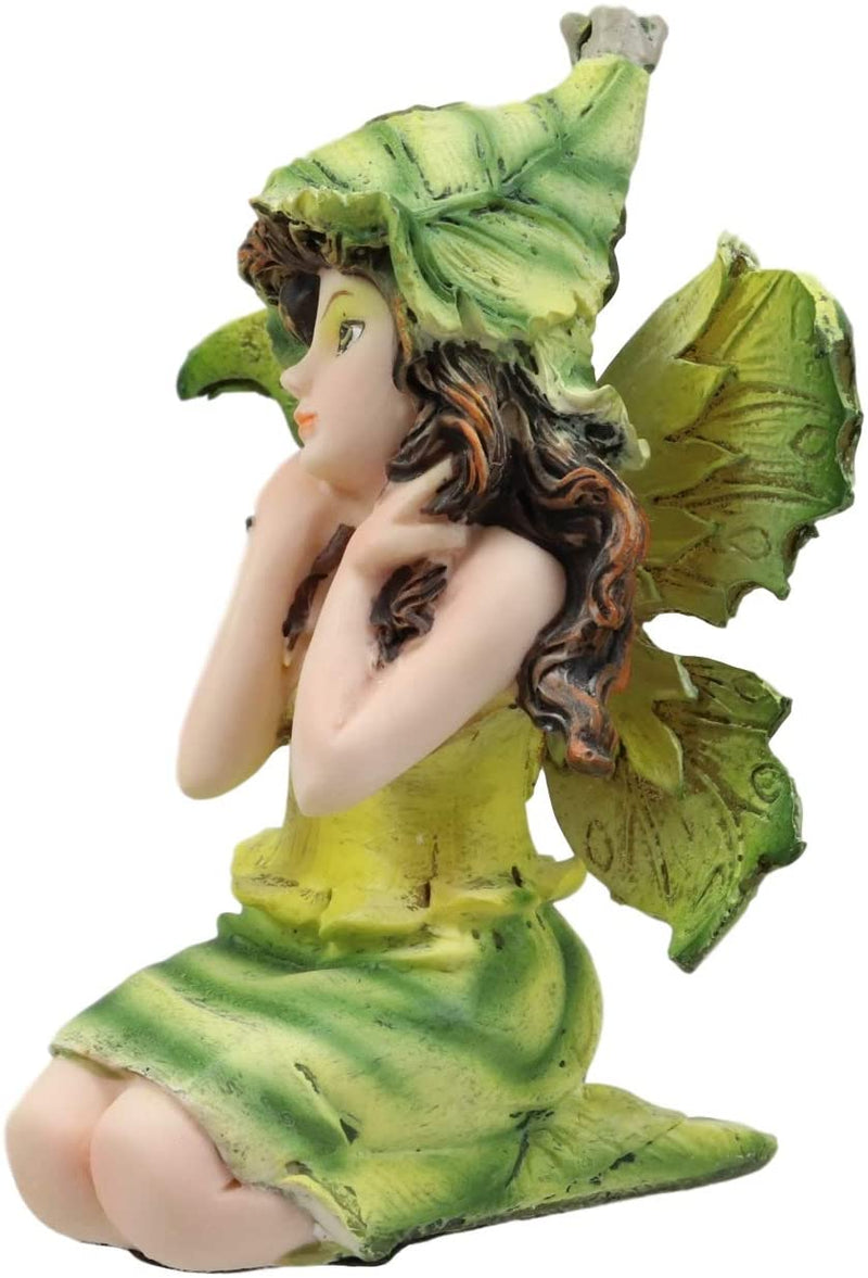 Ebros Gift Miniature Garden Tribal Snow Pea Fairy Collectible Figurine 3"H