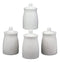 Japanese Chinese Dining Contemporary Porcelain White Soy Sauce Dispenser 4pc Set