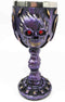Flaming Skull Purple Ghost With Bloody Eyes 5oz Wine Drink Goblet Chalice