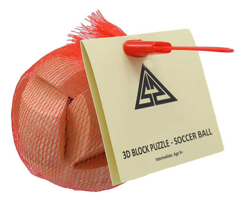 Ebros Frank Lloyd Wright Soccer Ball 3D Block Mini Puzzle 2.75" Height Wooden Puzzles