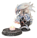 Ebros Celtic Tomb Guardian White Icycle Dragon Backflow Cone Incense Holder