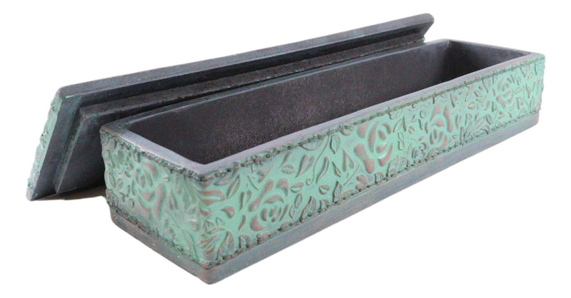 Southwestern Tribal Indian Turquoise Arrow Floral Lace Decorative Jewelry Box