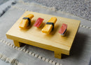 Japanese Korean Sashimi Sushi Kimbap Geta Bamboo Wood Serving Plate 10"L 2-Pack