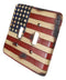Set of 2 Rustic Patriotic USA American Flag Wall Double Toggle Switch Plates