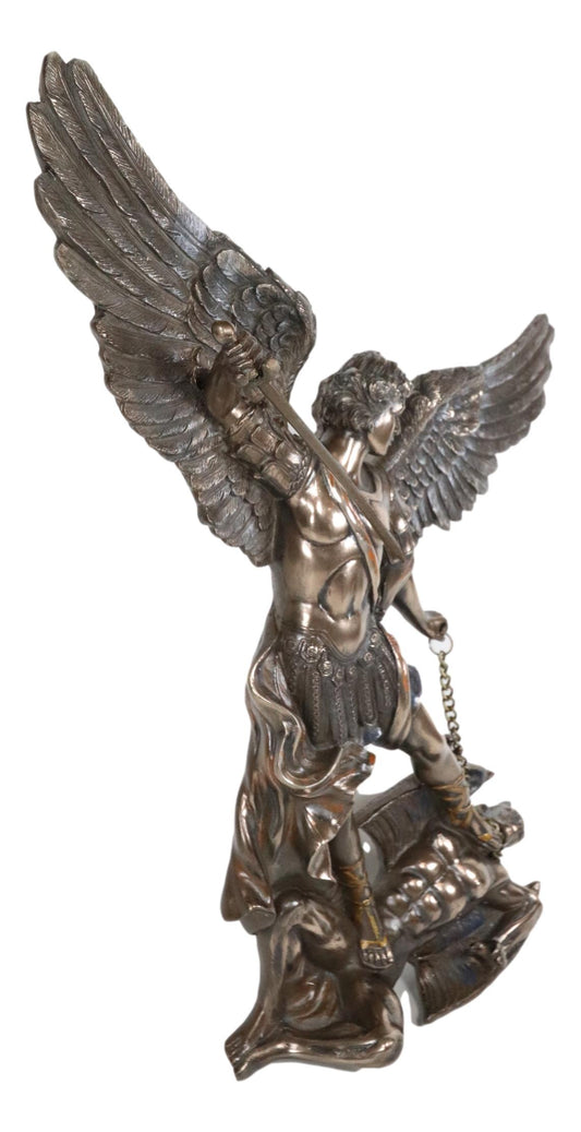 Ebros Archangel Saint Michael Slaying Chained Lucifer Satan 15"H Wall Plaque - Ebros Gift