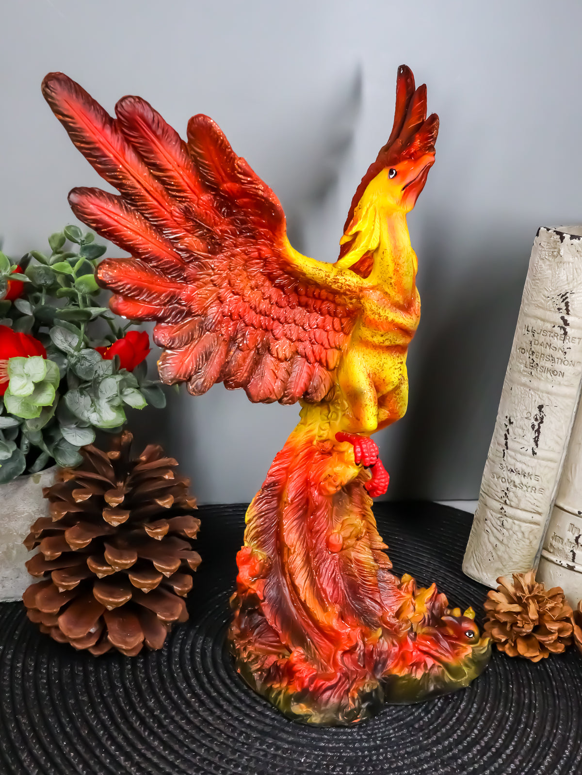Ebros Fawkes Resurrection of The Phoenix Fire Bird Statue Symbol of Transformation and Rebirth Figurine - Ebros Gift