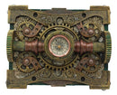 Steampunk Mechanical Gears Design Secret Jewelry Box With Navigational Compass